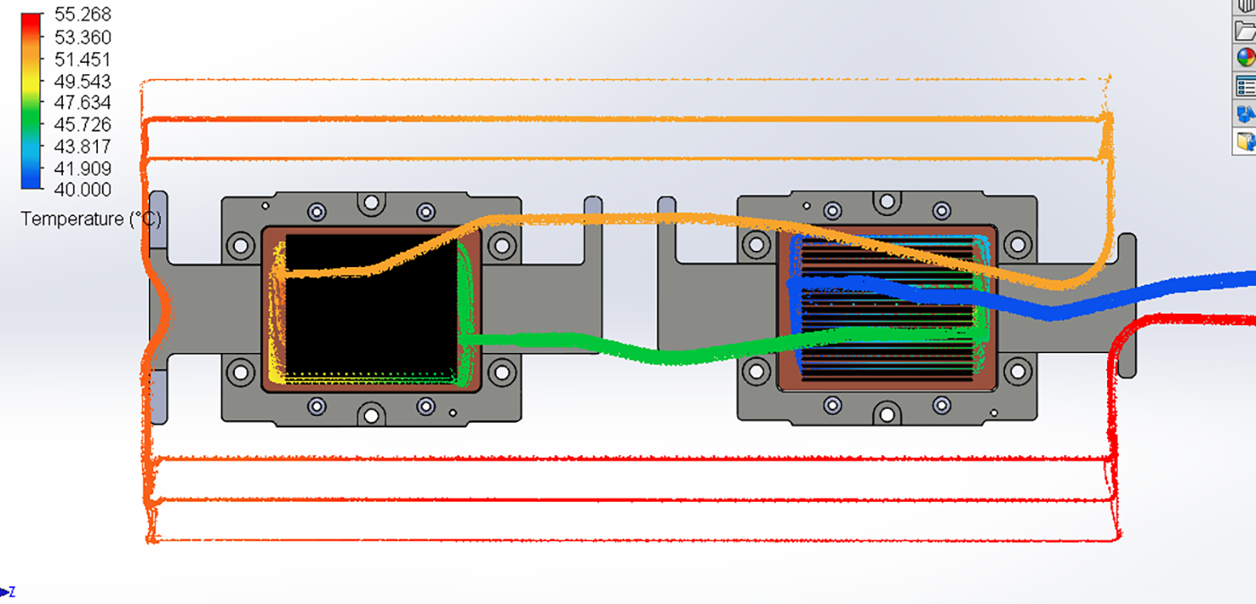 Water Flow Temperature Cloud Diagram